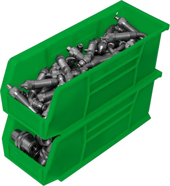 Akro-Mils 30224 AkroBins Plastic Storage Bins, 11"x 4"x 4", Green, 12-Pack | Space-Saving Stackable Bins for Garage, Pantry, Craft Organization - Image 10