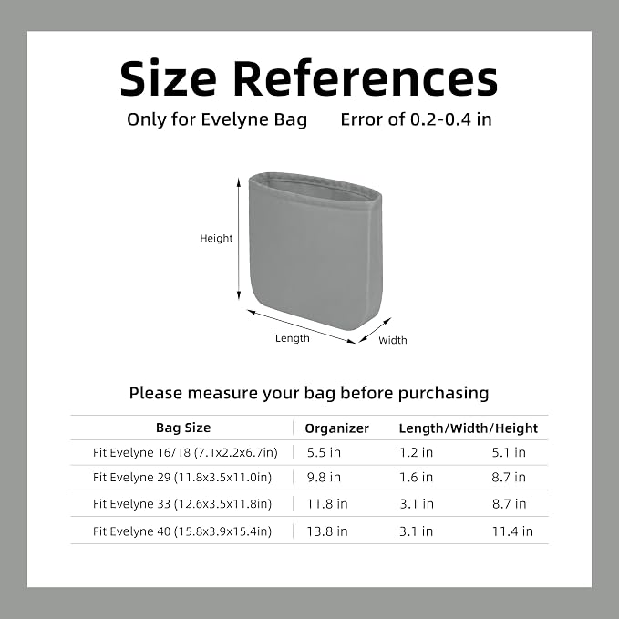 DGAZ Silk Purse Organizer Insert for Evelyne Bag(Pearl gray,GM) | Soft and Lightweight,Perfect Fit,Multi-pocket Storage,Bag Protector,Luxury Bag Care,Handmade,for Smooth Bag Organizer - Image 6