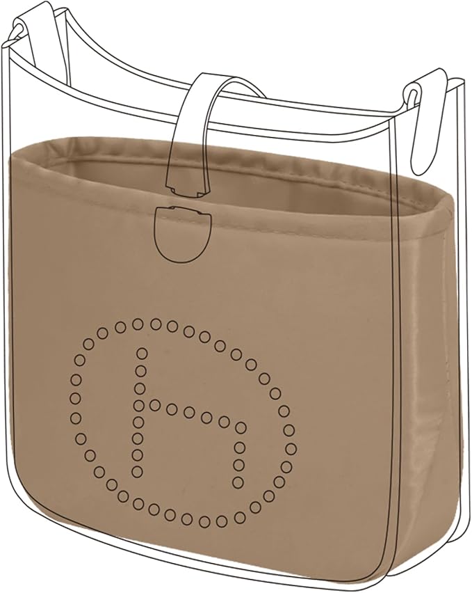DGAZ Silk Purse Organizer Insert for Evelyne Bag(Chai,PM) | Soft and Lightweight,Perfect Fit,Multi-pocket Storage,Bag Protector,Luxury Bag Care,Handmade,for Smooth Bag Organizer by DGAZ