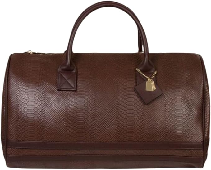 Tote&Carry Apollo 2 Duffle Bag for Travel Women & Men, TSA Approved Carry On Duffel Bag, Premium Vegan Leather w/Gold Hardware, Durable Weekender Luggage for Gym, Sports, Overnight & All-Purpose Use by ToteCarry