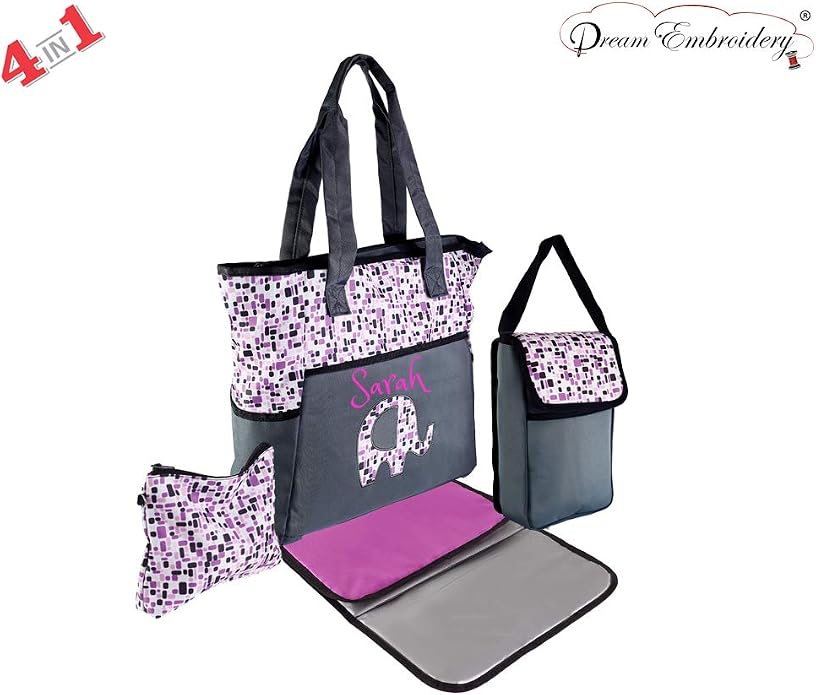 PERSONALIZED Large Diaper Knapsack/Tote Backpack/Messenger Shoulder Bag - Image 6