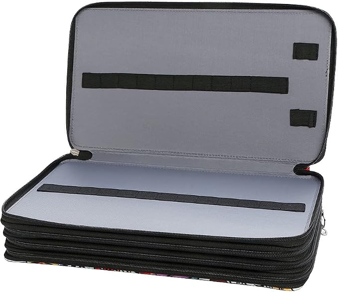 300 Slots Colored Pencil Case Organizer, 4 Layer Bag | Twill Oxford fabric,103 elastic loops,detachable handle,for travel,home storage,drawing tools,creative gifts - Image 4