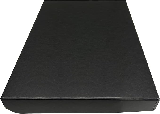 Golden State Art, Clamshell Archival Folio Storage Box 13x19 Inch, Black | Acid-Free Photo Box with Metal Edge Corner, Preserve And Store Paper Documents Cards Prints Arts and Crafts DIY Projects by GoldenStateArt