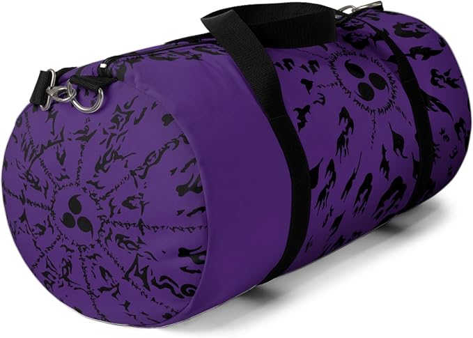 Anime Gym Bag for Women Men - Large Capacity Waterproof Workout Fitness Travel Sports Bags Fashion Street Camping Expandable Carry On Duffle Bag For Couple (Purple Cursed Mark) PTY - Image 7
