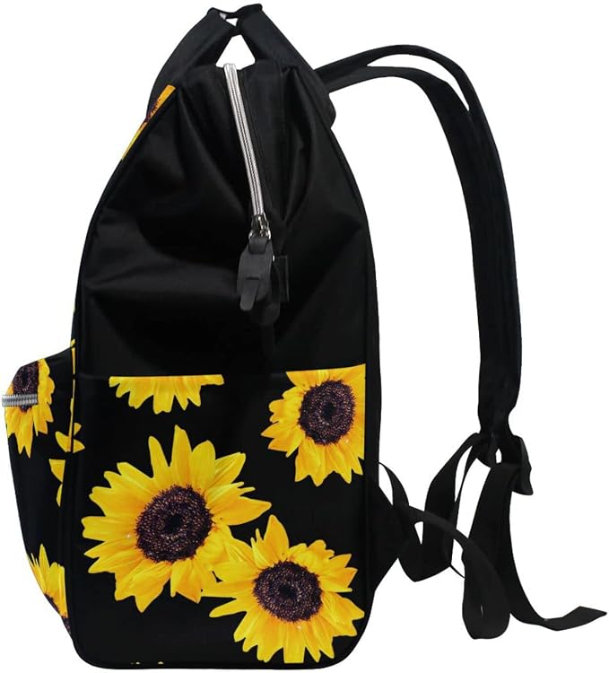 Large Capacity Baby Diaper Bag Sunflower Durable Multi Function Travel Backpack - Image 5