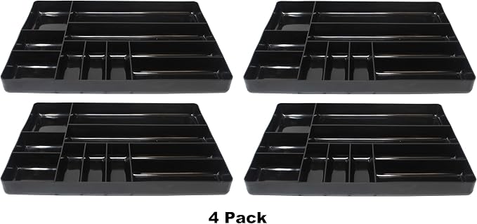JSP Manufacturing Black Stackable Lightweight 10 Compartment Organizer Tray (4) - Image 2