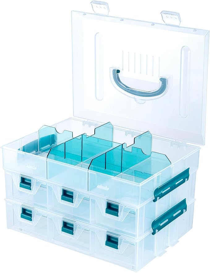 MyGift 11 Inch Craft Storage Organizer Case With 6 Drawers | Customizable Trays, Expandable Storage, Removable Dividers, 6 Drawers, 24 Compartments, Extra Trays Sold Separately - Image 6