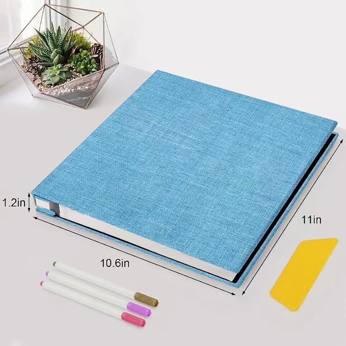 Zesthouse Photo Album Self Adhesive Pages, 60 Pages Magnetic Scrapbook Albums with Sticky Page, Photos Album Holds 8x10 & 5X7 & 4x6 & 6x8 & 3x5, Large Picture Book Ideal Gift for Family Wedding Baby - Image 2
