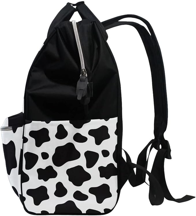 Large Capacity Baby Diaper Bag Cow Print Durable Multi Function Travel Backpack - Image 5