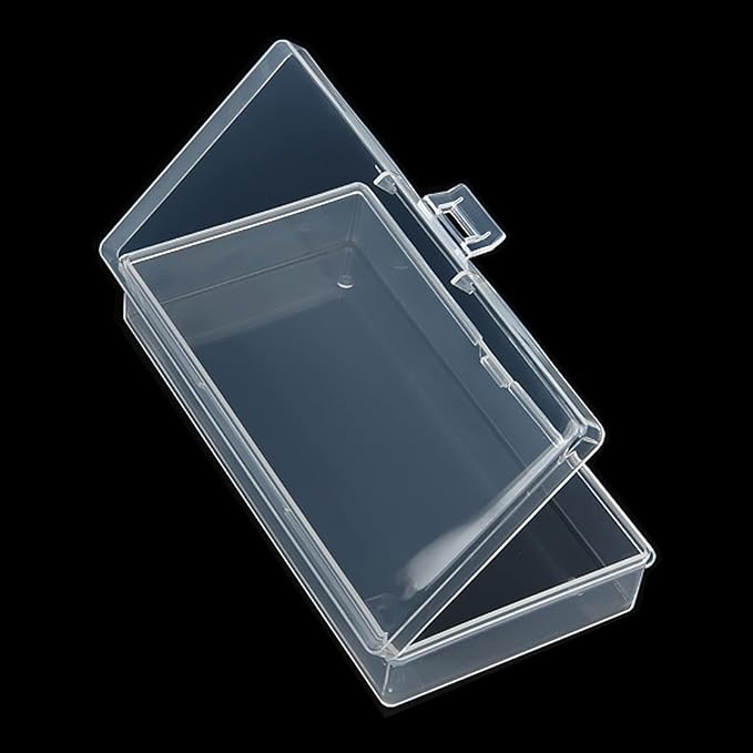 12 Pack Rectangular Clear Plastic Storage Containers | 5.7 x 2.95 x 1.18 inch, Hinged Lid, For Beads and Small Craft Items - Image 3