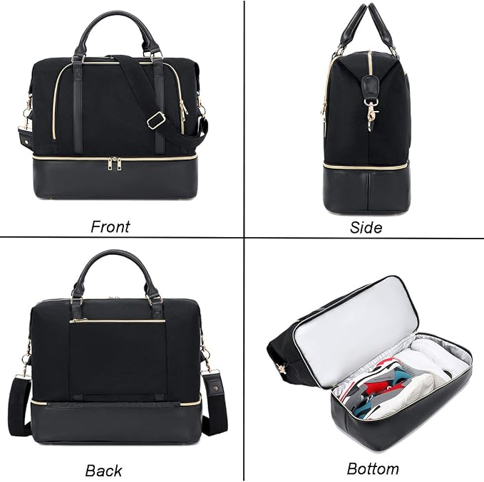 CAMTOP Women Ladies Travel Weekender Bag Overnight Duffel Carry-on Tote Bag fit 15.6 Inch Laptop Computer - Image 6