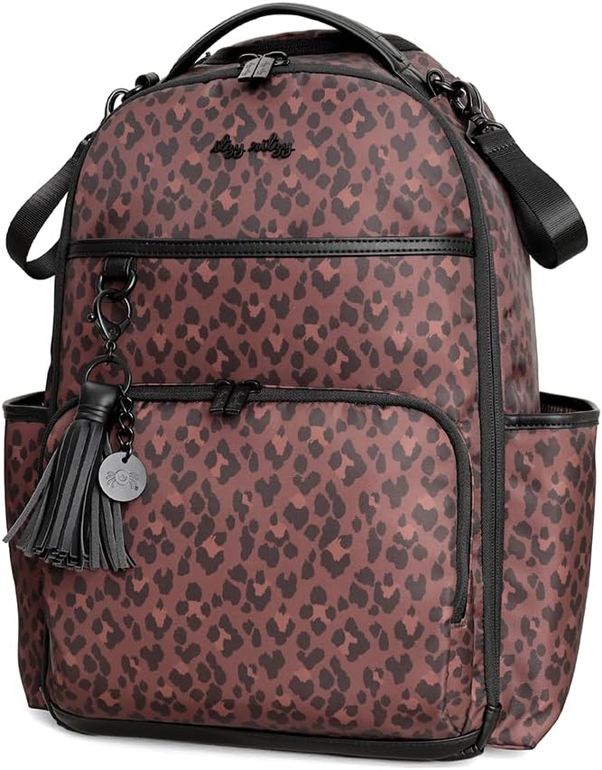 Itzy Ritzy Boss Plus Large Diaper Bag Backpack with 19 Pockets (Leopard) | Includes 2 Insulated Bottle Pockets, Changing Pad, Stroller Clips, Comfortable Padded Straps, Easy-to Clean, Travel-Ready - Image 2