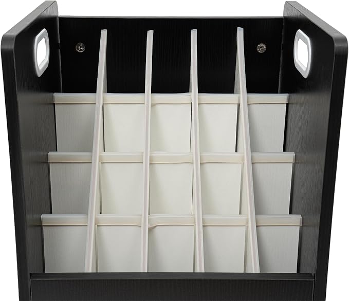 Blue Print Storage Organizer with Wheels, 20 Slots Roll Files Cart, Black | Mobile Blueprint Storage Rack Cart, Construction Plan Holder, Map Poster Storage Cabinet for Office Home School - Image 4