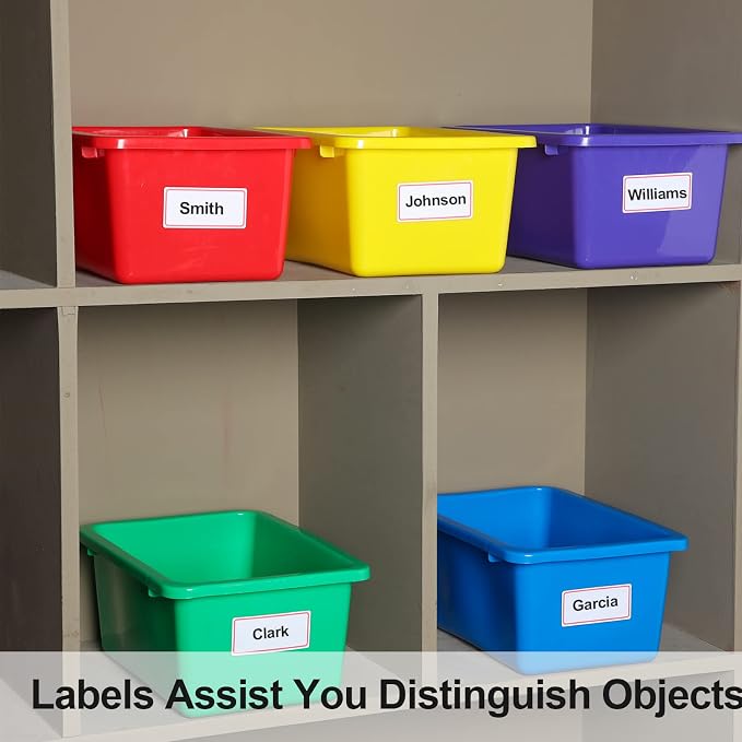 Outus Book Bins for Classroom Plastic Cubby Toy Bins for Kids Storage and Organizer Containers with Self Adhesive Label for Classroom Library School Office Home(Rainbow Color,84 Pack) - Image 6