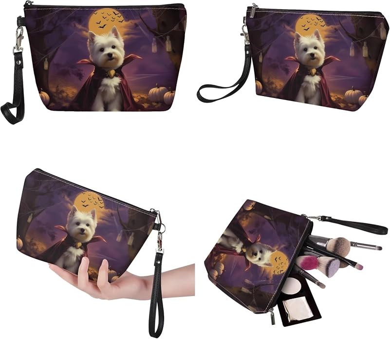 GIFTPUZZ Women Top Handle Bags Handbags with Zipper Leather Wallet Cash Card Phone Holder and Makeup Bag Set 3pcs - Image 6