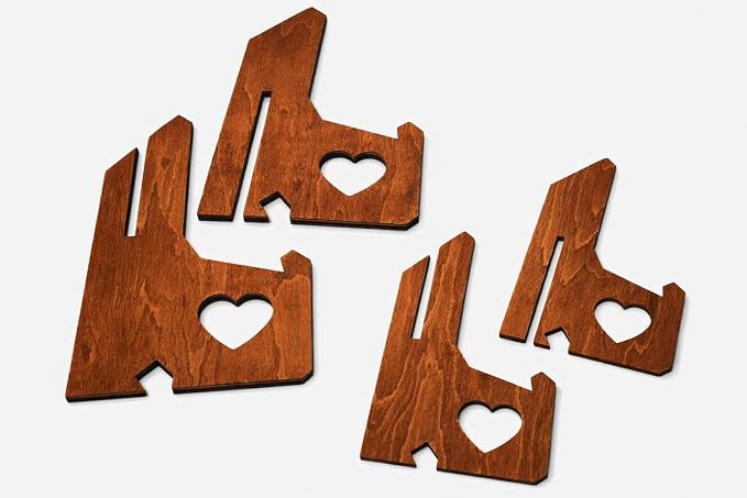 Wooden Heart Memorial Guest Book Alternative, Featuring-Forever in Our Hearts, Signing Hearts with Display Stand (100 Trinkets) - Image 7