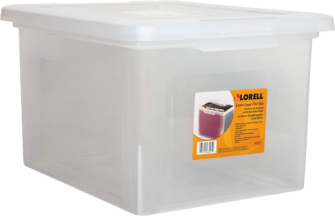 Lorell Storage Case File Box, Clear (LLR68925CT) by Lorell