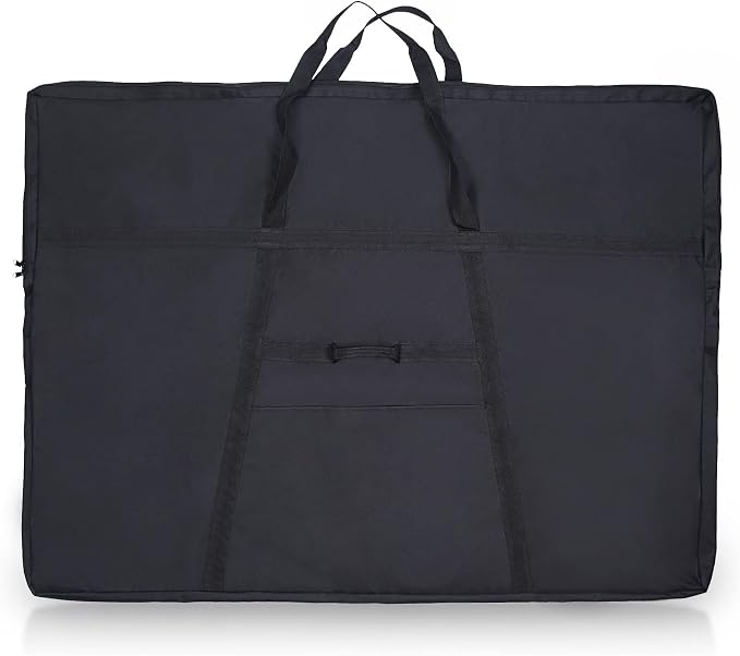 JJRING Dacron Art Portfolio Tote Bag 33'' x 43'' For 32'' x 42'' Black | Light Weight Carrying Storage Case Suitable Poster, Sketching, And Drawing by JJRING