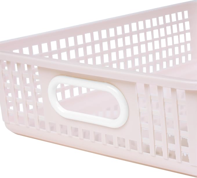 Really Good Stuff Small Desktop Paper Storage Baskets, 14" x 10" x 3.25" | 6-Pack, Boho Group Colors, Mesh Baskets for Classroom or Home, Secure Papers Crease-Free - Image 5