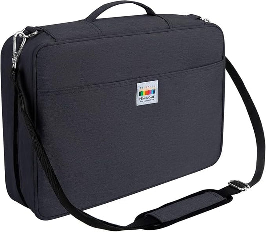 YOUSHARES Big Capacity Colored Pencil Case - 480 Slots large Pen Case Organizer with Multilayer Holder for Prismacolor Colored Pencils & Gel Pen (Black) by YOUSHARES