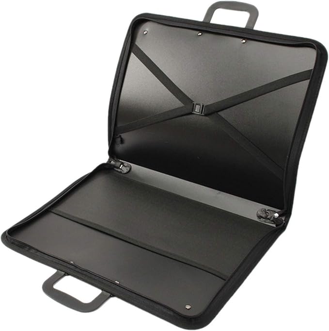Portfolio Case Art Folder Artist Presentation Carry Case Art Portfolio With Carrying Strap Water Resistant Vinyl Storage Pocket Protection Zip Student Professionals Drawing Painting Sketch Bag Folder - Image 2
