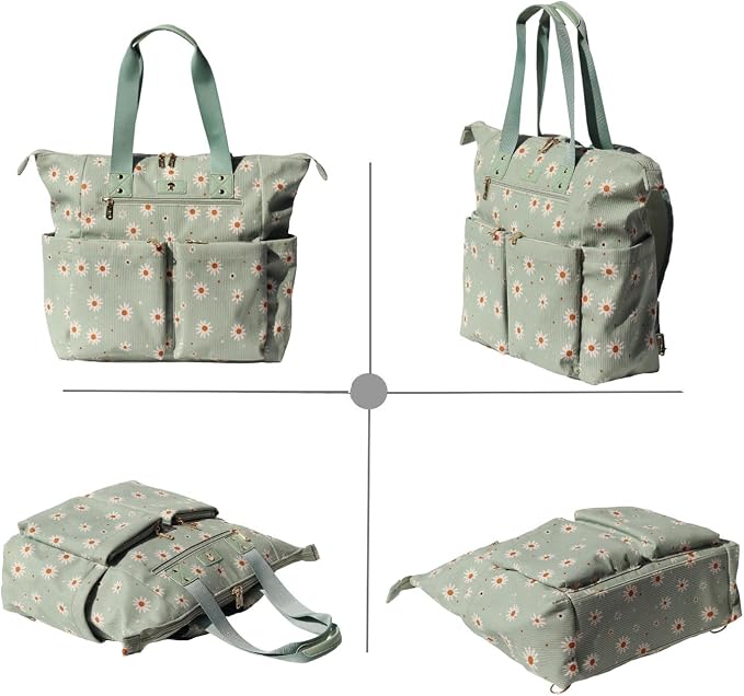 Diaper Tote Bag Totepack Backpack 2 in 1 for Women Multifunctional Large Capacity with Insulated Pockets Travel | Multifunctional - Image 6