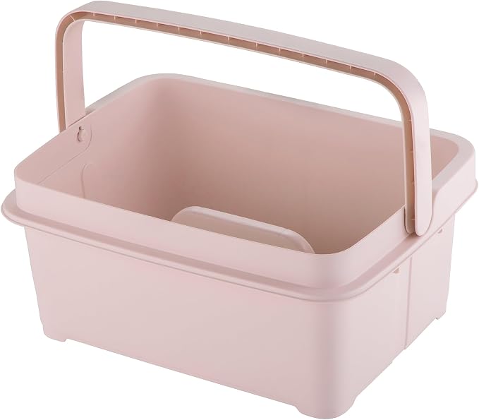 Minky Storage Caddy with Divider, Multi-Purpose Plastic Storage Box, White, 1L Capacity - Image 3