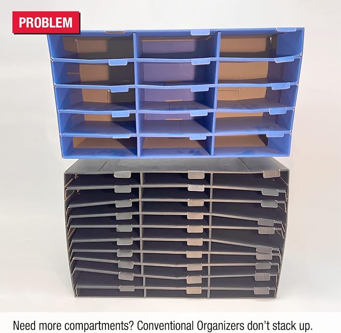 Ultimate Office TierDrop Desktop Organizer 6 Compartment ADD-ON for 3-Wide | ADD-ON Module to Expand the Capacity of your TierDrop Literature Organizer; for any 3-wide TierDrop unit; no-tool assembly - Image 2