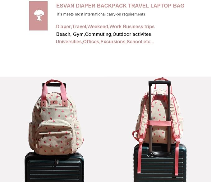Diaper Bag Backpack Corduroy Multifunction Baby Fashion Travel Pack office Laptop Bag - Image 5