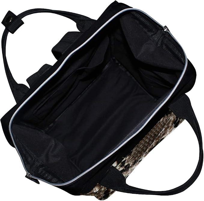 Large Diaper Bag Backpack Snake Print Cosmetology Bag Waterproof Hairstylist Traveling Bag - Image 7