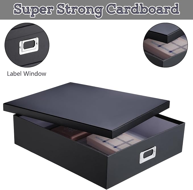 Nosiny 3 Pcs Jumbo Scrapbook Storage Box 14.75 x 13 x 3.75 Inch Photo Keepsake Storage Cases Document Photo Organizer Letter with Lid Memories Picture Album Keeper - Image 7