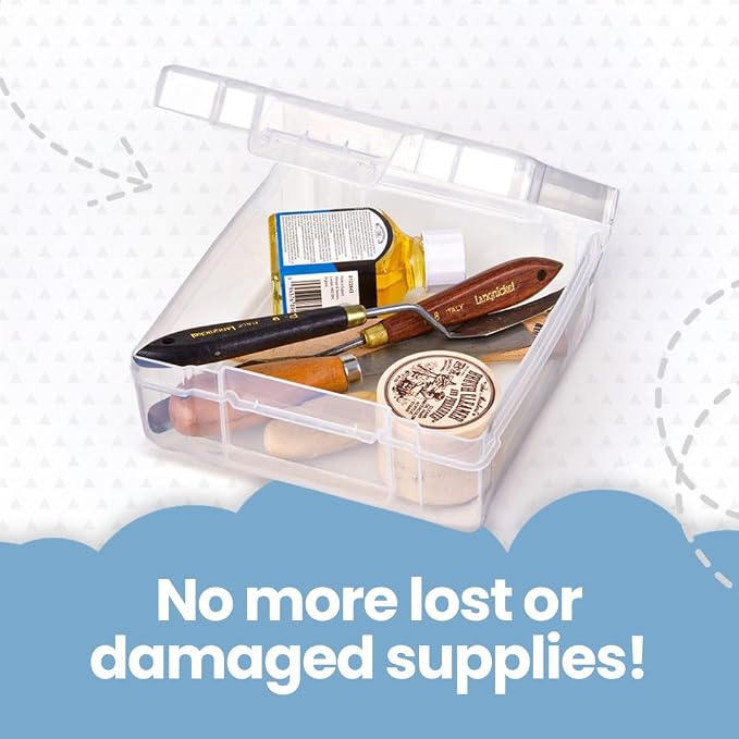 ArtBin 4-Piece Scrapbook Storage Set, Two 12x12 and Two 6x6 Boxes | Set of 4: Two 12x12 Boxes and Two 6x6 Boxes, Carry Handles, Stackable, Durable Craft Storage - Image 9