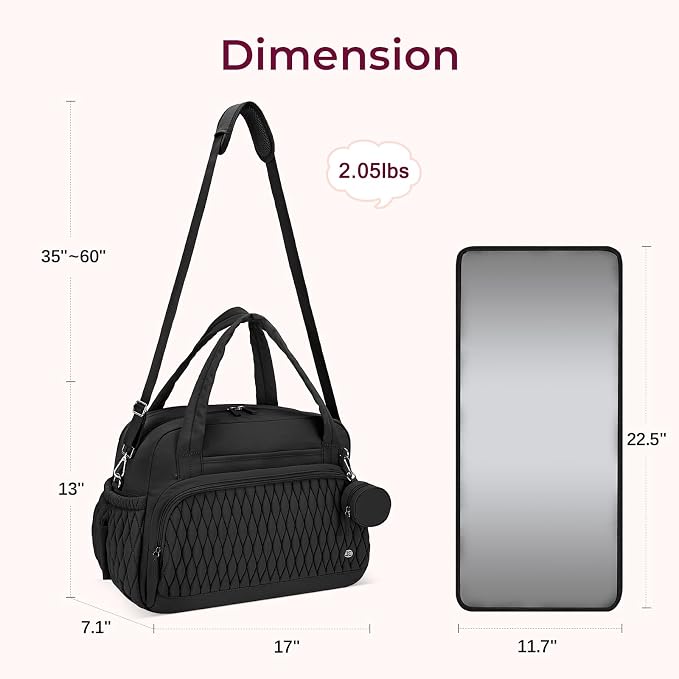 Telena Tote Diaper Bags, Travel Crossbody Large Capacity Hospital Bag for Women Labor Delivery with Pacifier Case - Image 3