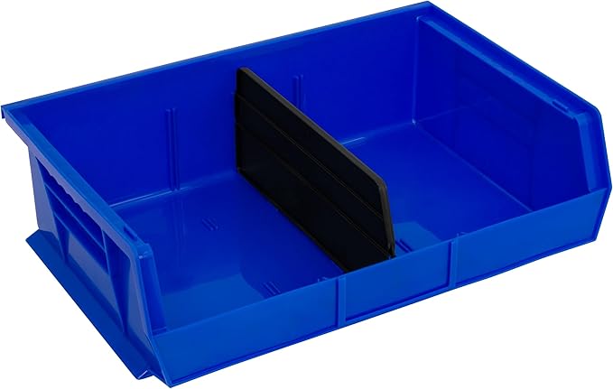 Akro-Mils 40230 Plastic Length Dividers for AkroBins Stackable Storage Bins Models 30230, 30235, 30255, Custom Storage Inserts for Tools, Crafts & Supplies, 6-Pack, Black - Image 2