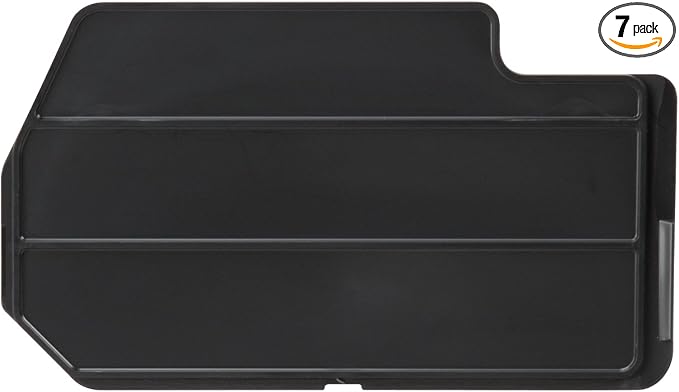 Akro-Mils 40321 Plastic Length Dividers for AkroBins Stackable Storage Bins Model 30320, Custom Storage Inserts for Tools, Crafts & Supplies, 7-Pack, Black by Akro-Mils