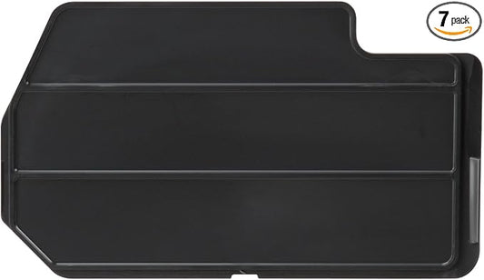 Akro-Mils 40321 Plastic Length Dividers for AkroBins Stackable Storage Bins Model 30320, Custom Storage Inserts for Tools, Crafts & Supplies, 7-Pack, Black by Akro-Mils