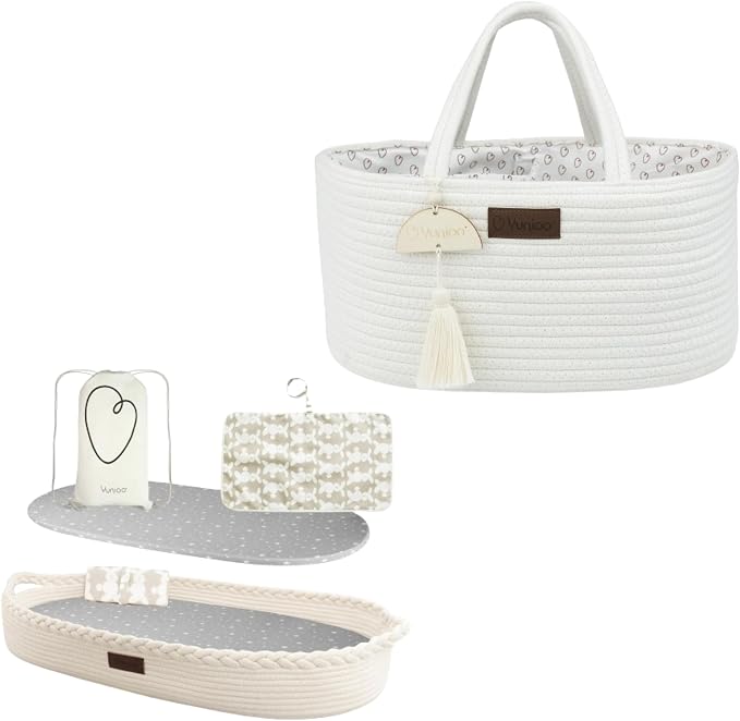 Changing Basket for Baby Dresser with Diaper Caddy by Yunioo