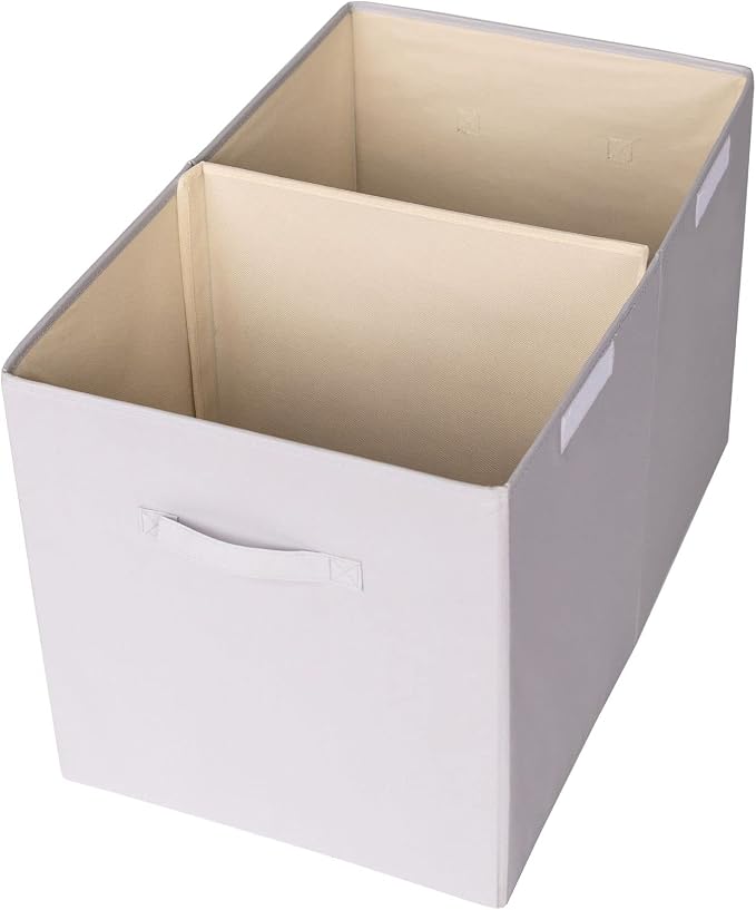 3 Sprouts Recycled Fabric Toy Chest, Extra Large, With Lid, Solid Gray | Recycled fabric, Extra large storage box, Lid included, Collapsible, Sturdy toy bins, Kids bedroom or playroom, Lightweight - Image 2