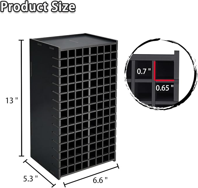 Art Marker Storage Rack for 120 Markers Black | Watercolour Brushes Pens Color Pencils Organizer Holder for Desk - Image 2