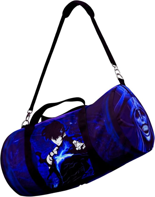 Anime Gym Bag for Women Men - Large Capacity Waterproof Workout Fitness Travel Sports Bags Fashion Street Camping Expandable Carry On Duffle Bag For Couple (SLVL) PTY by CrownLimitedSupply