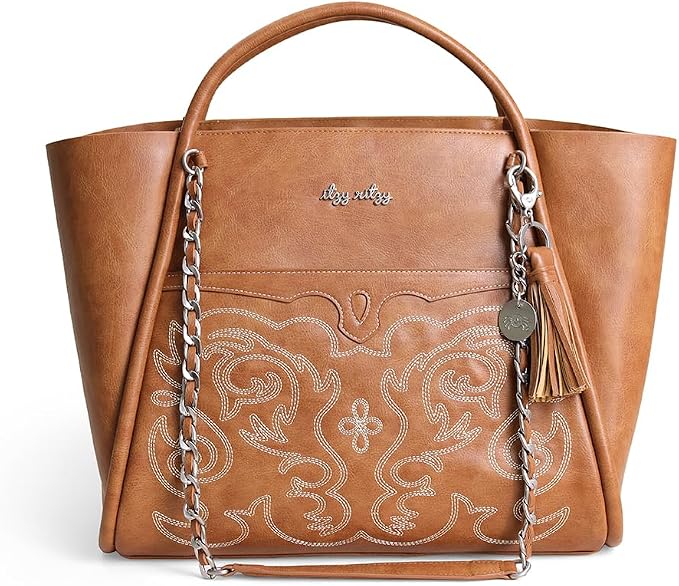 Itzy Ritzy Boss Tote Diaper Bag, Vegan Leather with Changing Pad | Includes Stroller Straps, 4 Pockets, Removable Tassel & Spacious Interior for Stylish Organization of Baby Essentials & More by Unknown