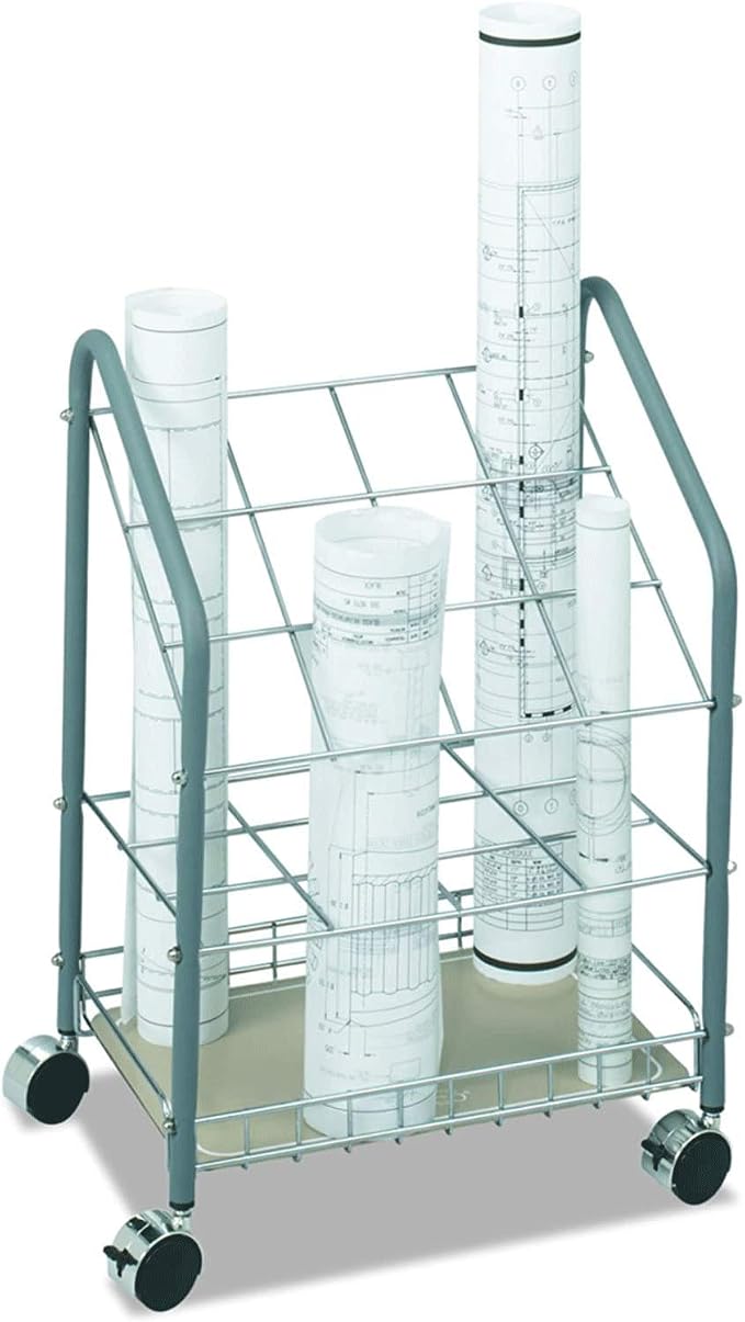 Safco 12 Compartment Tubular Steel Wire Mobile Roll File |100lbs Total Load Capacity | Easy Visibility & Access | Storage Home, Office & Classroom - Image 5