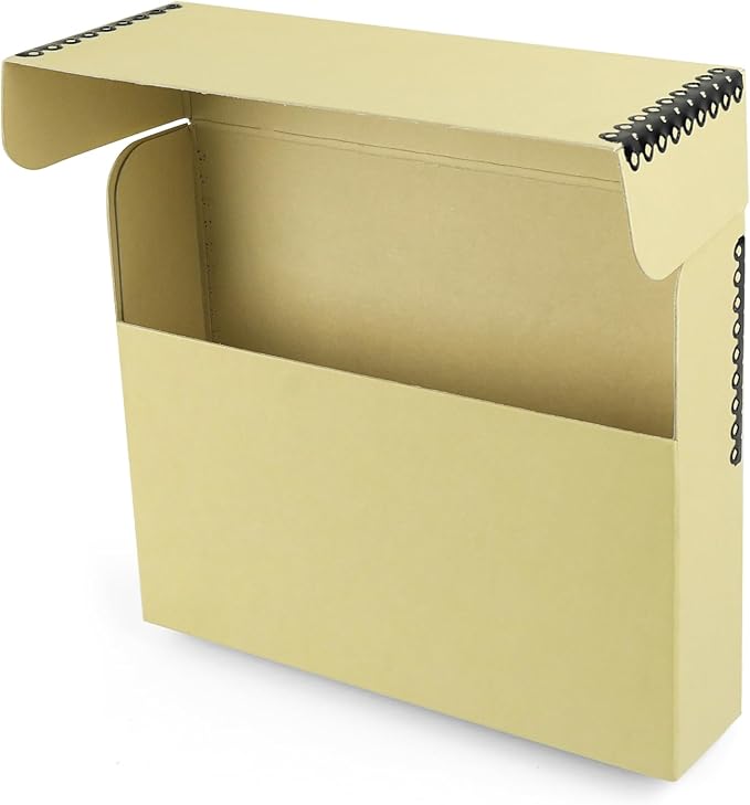Lineco Archival Document Storage Box, Tan, 15.5" x 10.5" x 2.5" | Legal-Sized, Metal Edge, Acid-Free Boxboard Case, Organize Files, Prints, Photos, Pack of 2 - Image 2