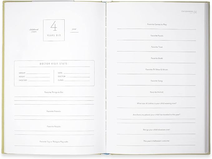 A Complete Childhood History: From Pregnancy to 18 Years Old (Sage Green, Linen) | Baby Book and Pregnancy Journal | Baby Memory Book - Image 3
