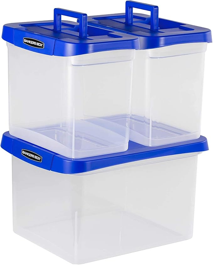Bankers Box Heavy Duty Portable Plastic File Box with Hanging Rails, Letter, 1 Pack (0086304) - Image 2