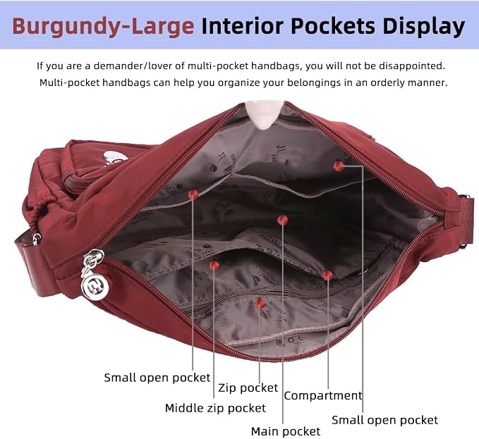 MINTEGRA Women Shoulder Handbag Roomy Multiple Pockets Bag Ladies Crossbody Purse Fashion Tote Top Handle Satchel - Image 6