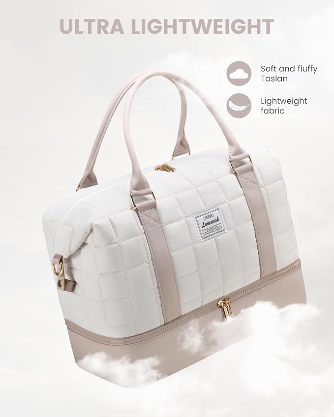 LOVEVOOK Weekender Bags for Women with Shoe Compartment, Carry On Overnight Bag with Toiletry Bag, Personal item travel bag with Wet Pocket, 2Pcs Set - Image 3
