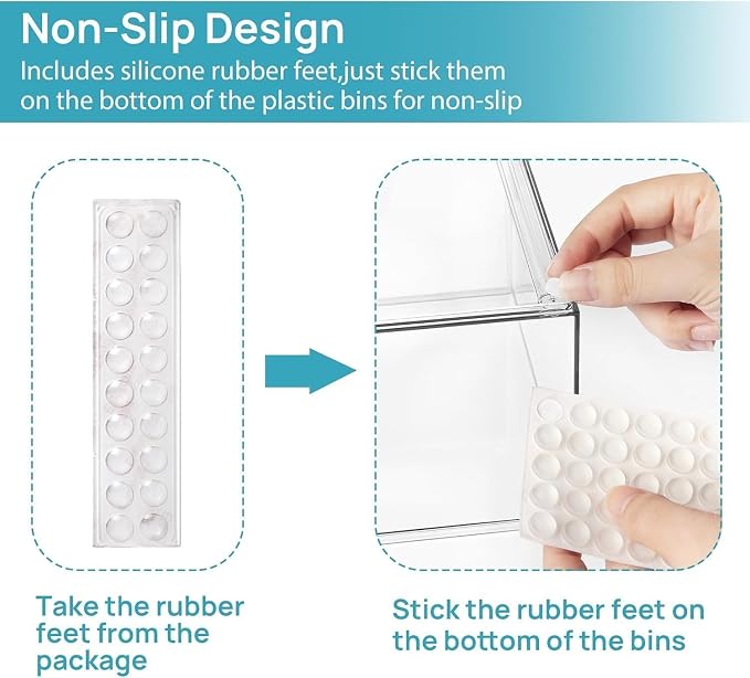 Vtopmart Clear Stackable Storage Drawers Set of 10, Baby Bottle Organizer | Multi-purpose Boxes for Bathroom Accessories, Beauty Supplies, Ideal for Kichen Countertop, Bathroom, Pantry Organization - Image 7
