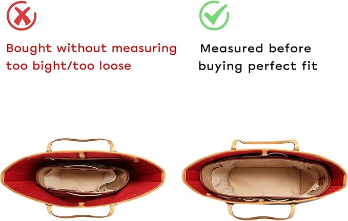 GIVLEFLY Purse Organizer Insert for Tote Bag, 13.78 Inch Satin Bag Organizer, Multi Pocket Handbag Organizer for Everyday Totes - Image 2