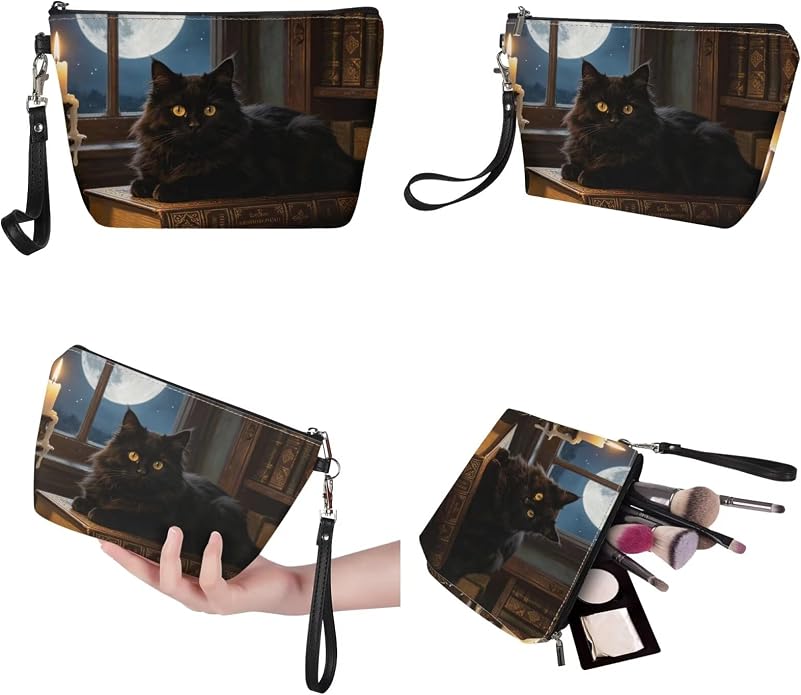 GIFTPUZZ Women Top Handle Bags Handbags with Zipper Leather Wallet Cash Card Phone Holder and Makeup Bag Set 3pcs - Image 6